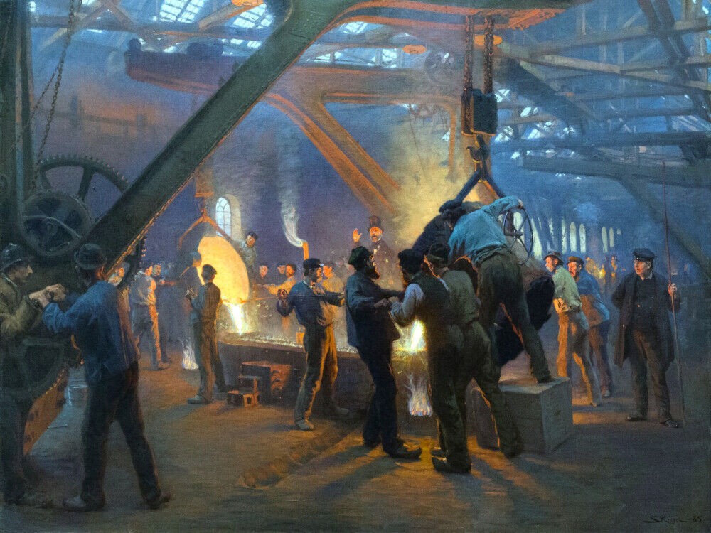 From Burmeister and Wain's Iron Foundry Peder Kroyer 1885 Painting Poster Art Print