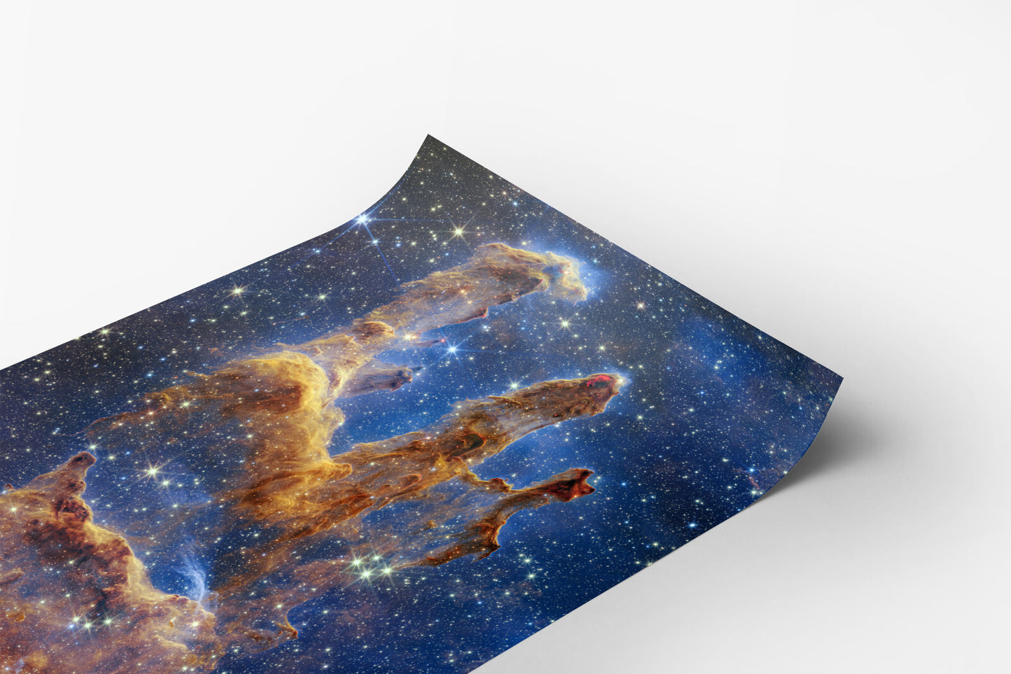 Pillars of Creation James Webb Space Telescope Hubble Orientation Photo Poster Art Print
