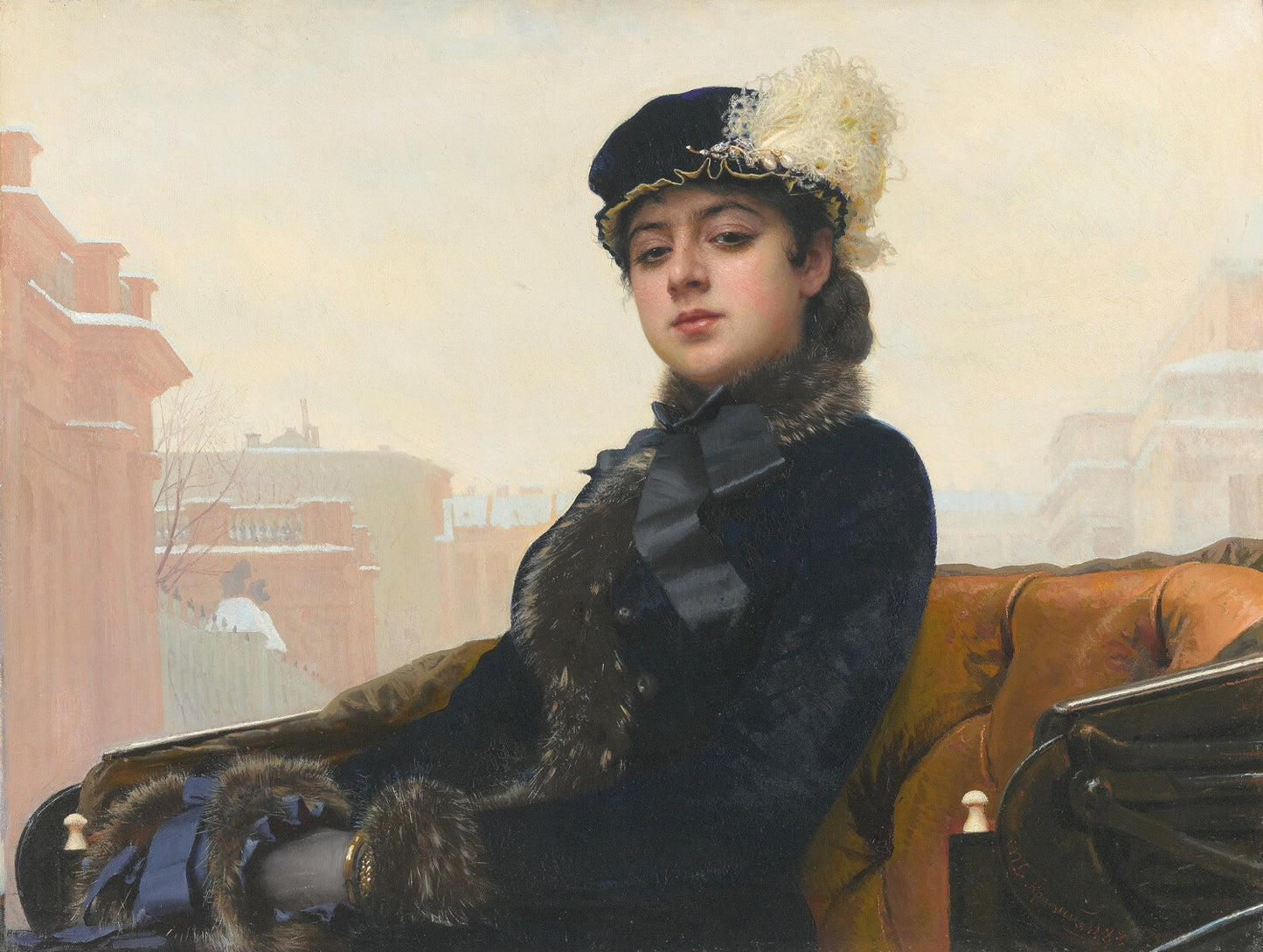 Portrait of an Unknown Woman Ivan Kramskoi 1883 Russia Painting Poster Art Print