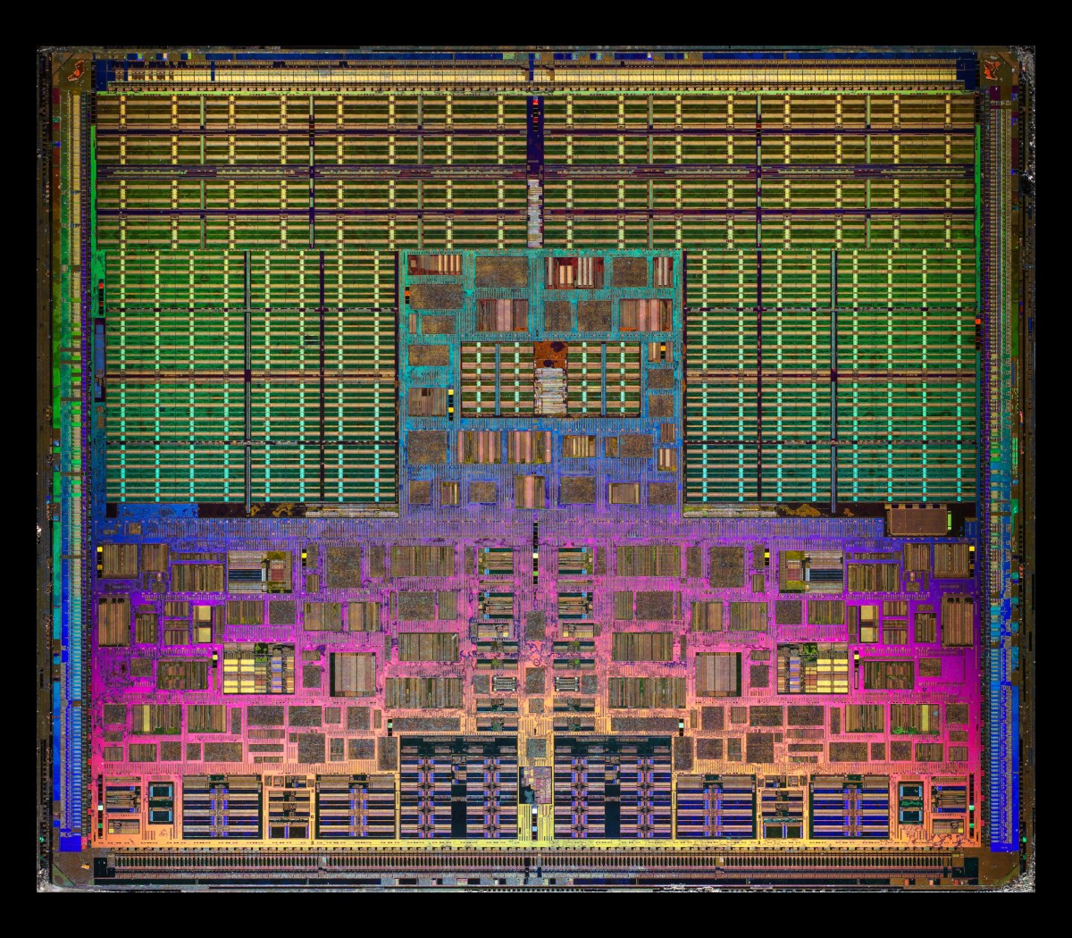 CPU Microprocessor Microchip Chip Die Silicon Magnified Photo Poster Art Print