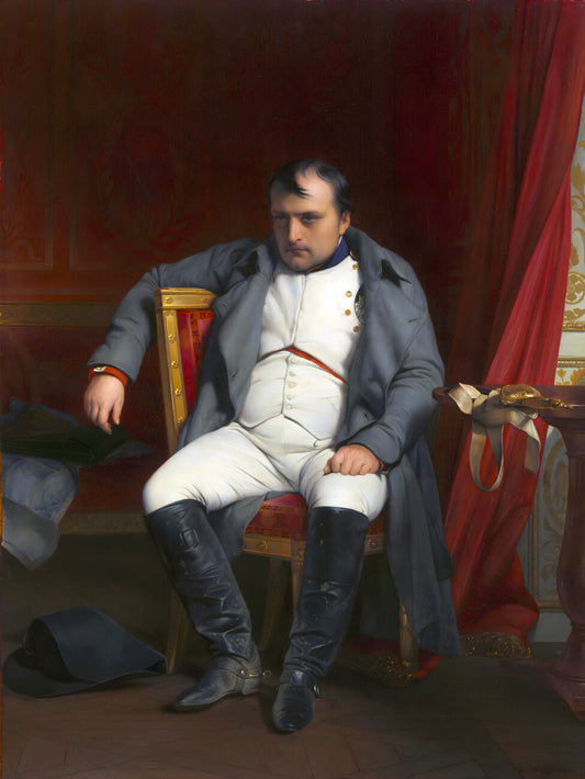 Napoleon at Fontainebleau 1846 Abdication Portrait Painting Poster Art Print
