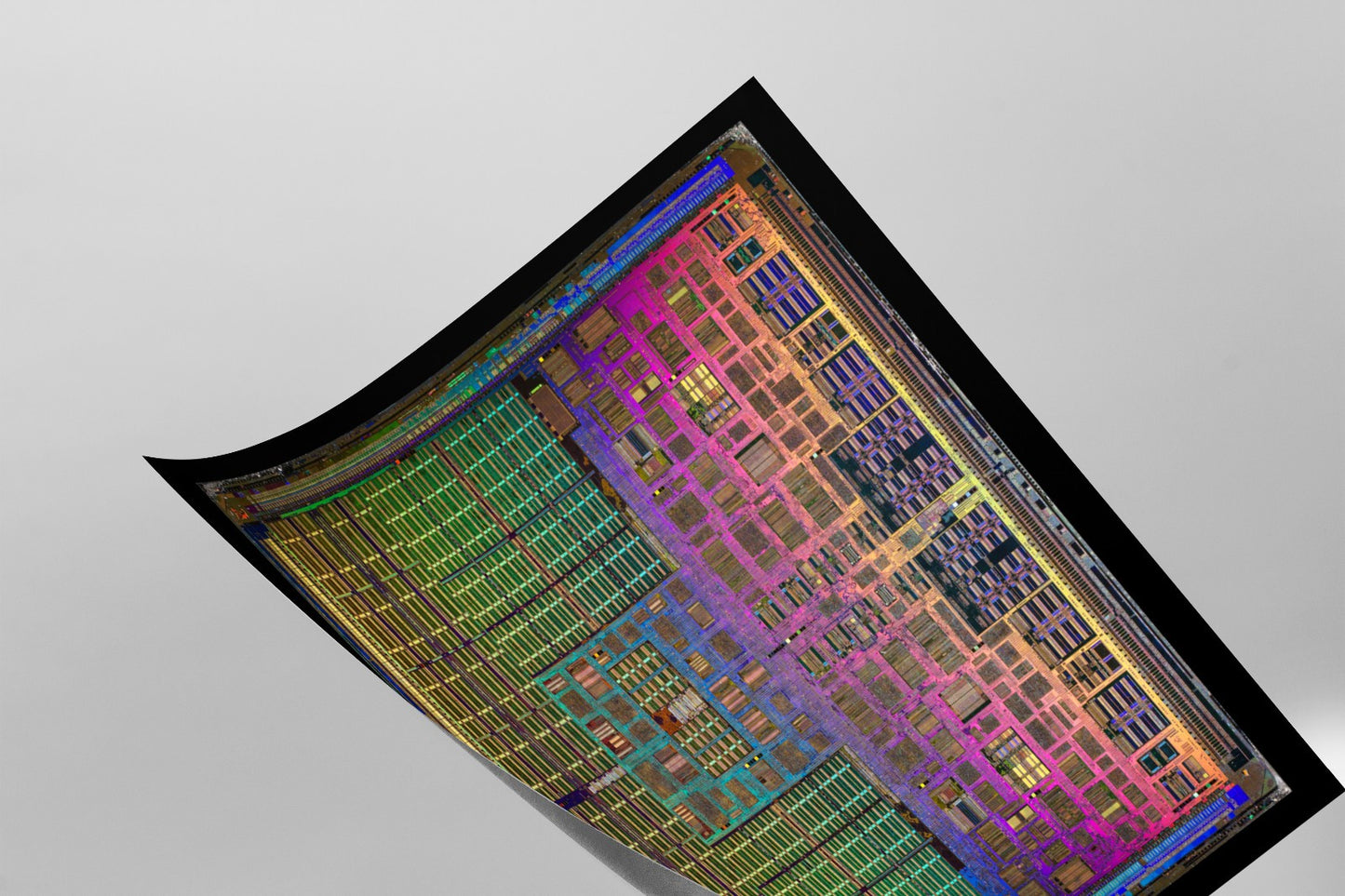CPU Microprocessor Microchip Chip Die Silicon Magnified Photo Poster Art Print