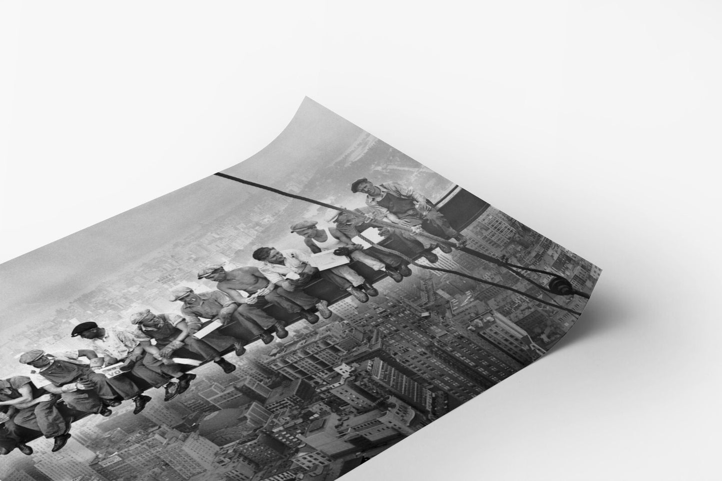 Lunch atop a Skyscraper Workers Eating on Beam Rockefeller Photo Poster Art Print