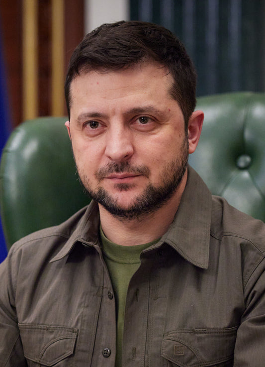 President Volodymyr Zelensky Portrait Ukraine Photo Poster Art Print