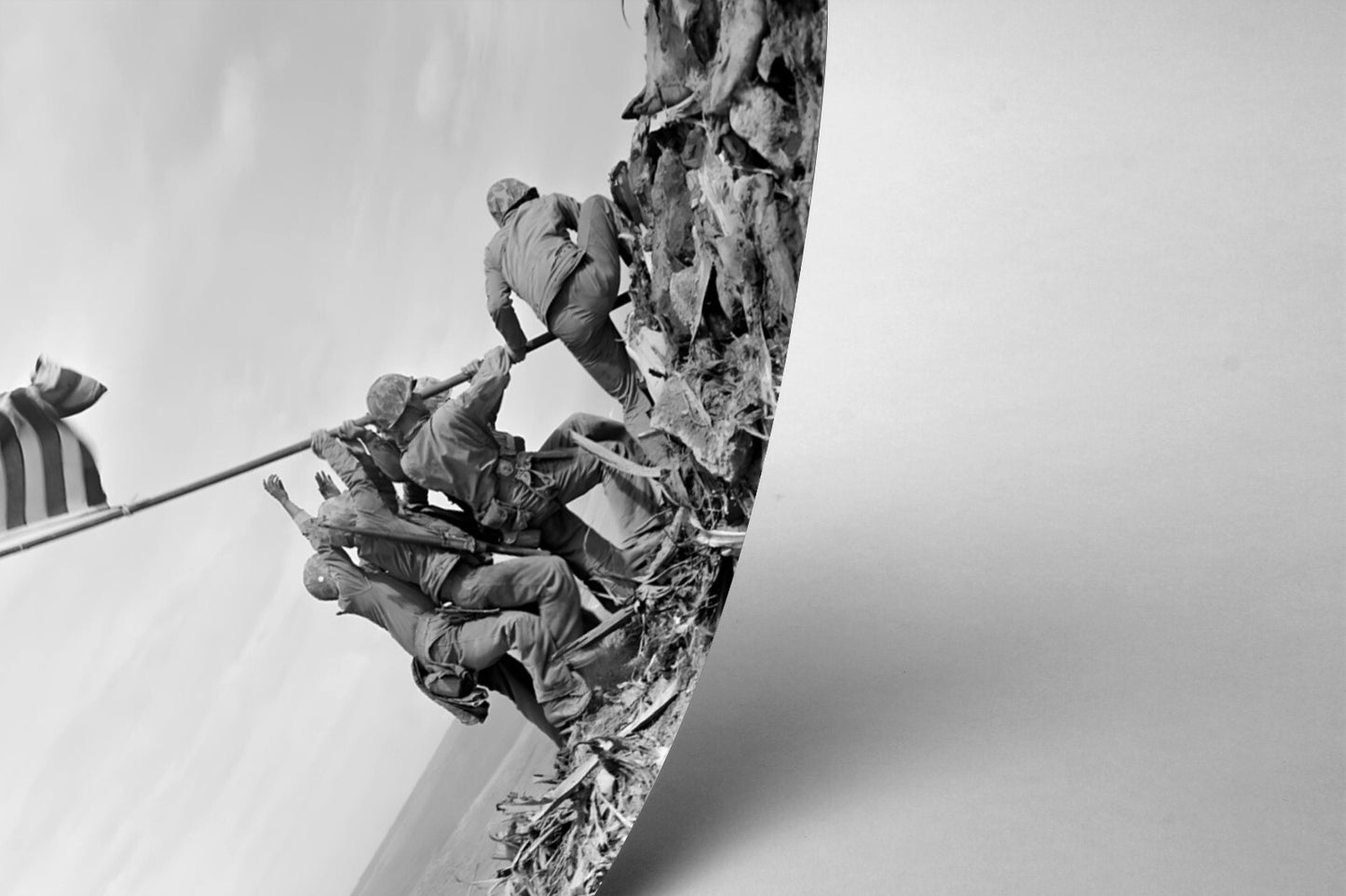 Raising the Flag on Iwo Jima World War 2 WWII Pacific 1945 Photo Poster Art Printt