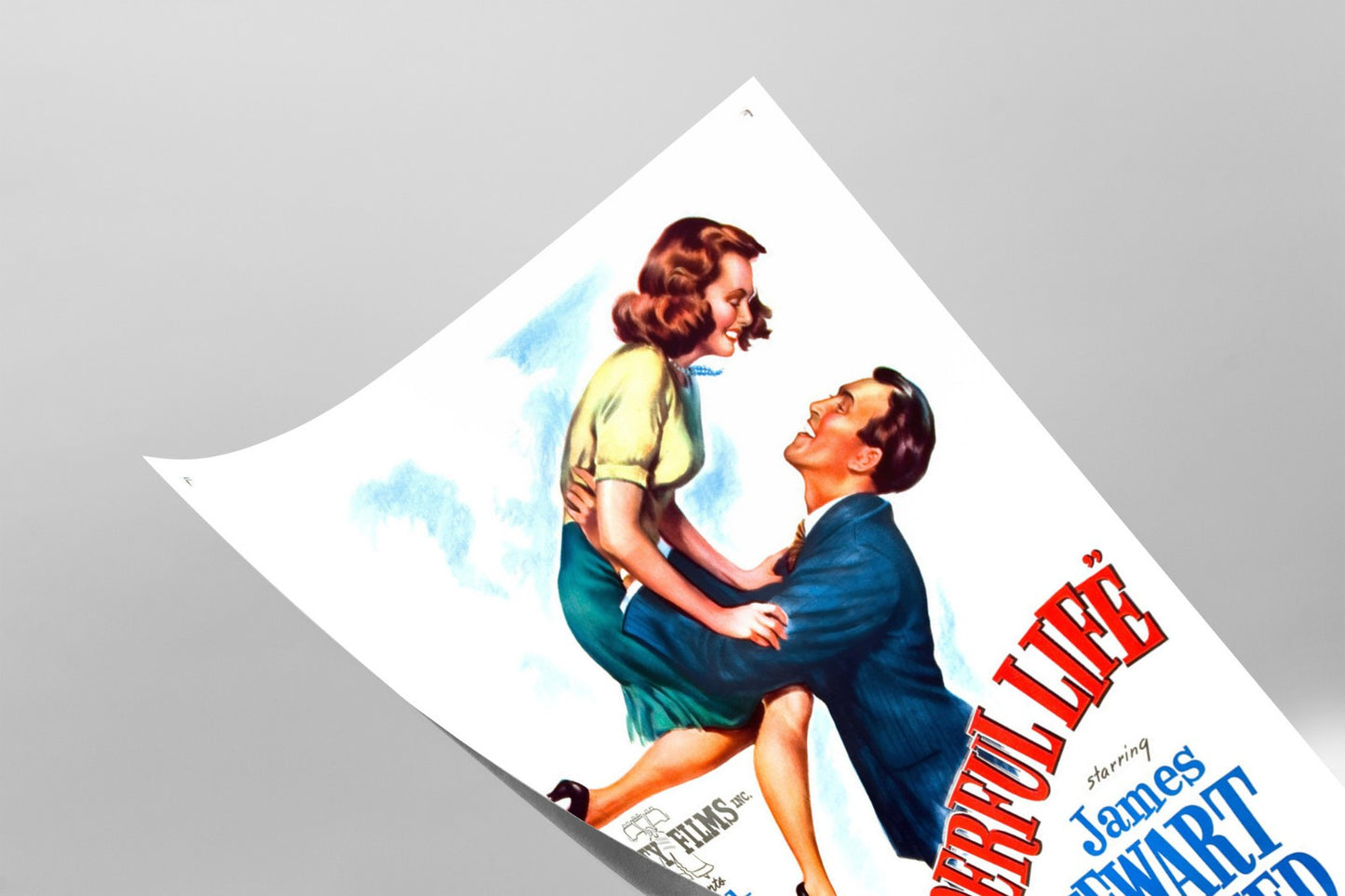It's a Wonderful Life Jimmy Stewart Donna Reed 1946 Movie Poster Film Art Print