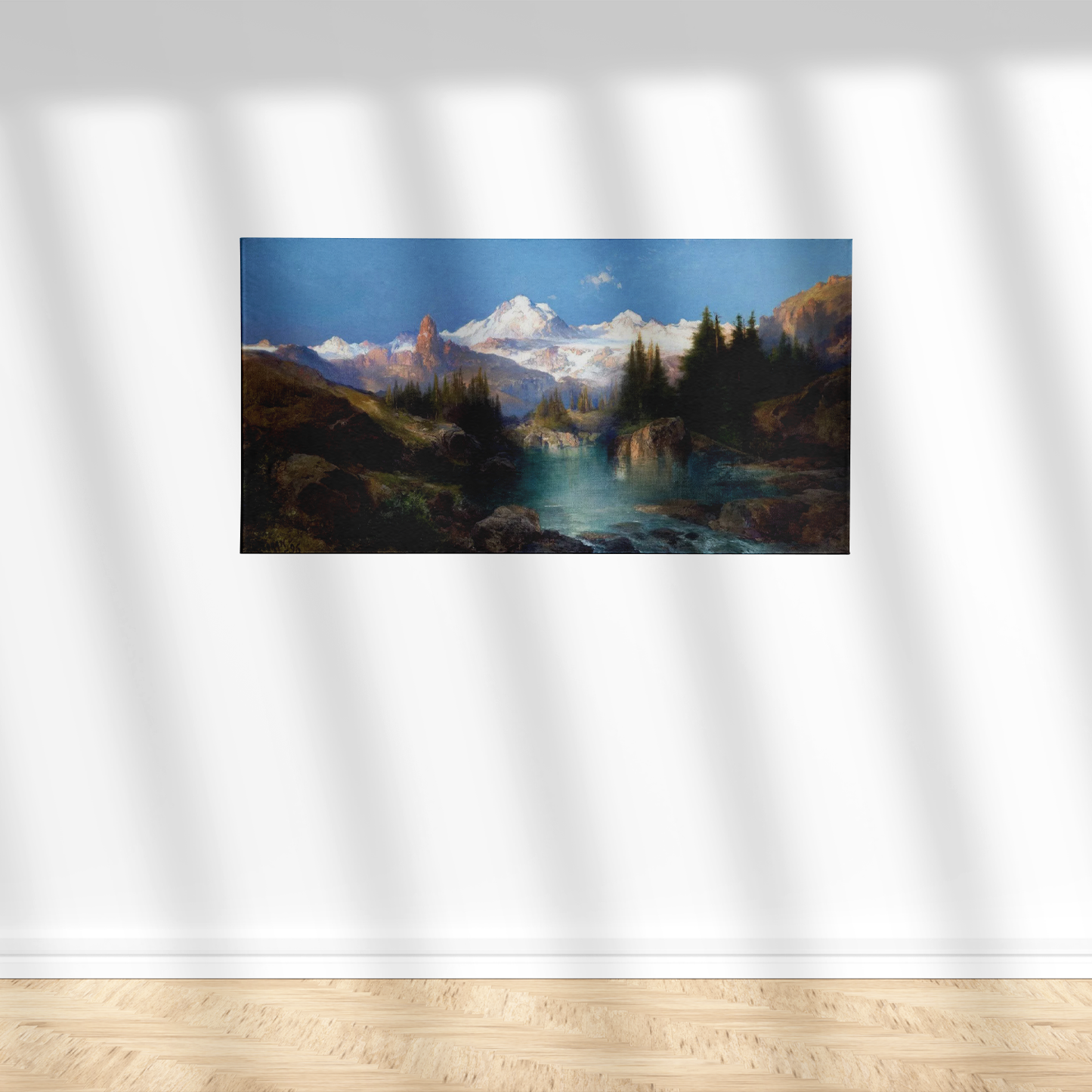 A Snowy Mountain Range Path of Souls Idaho Thomas Moran Painting Poster Art Print