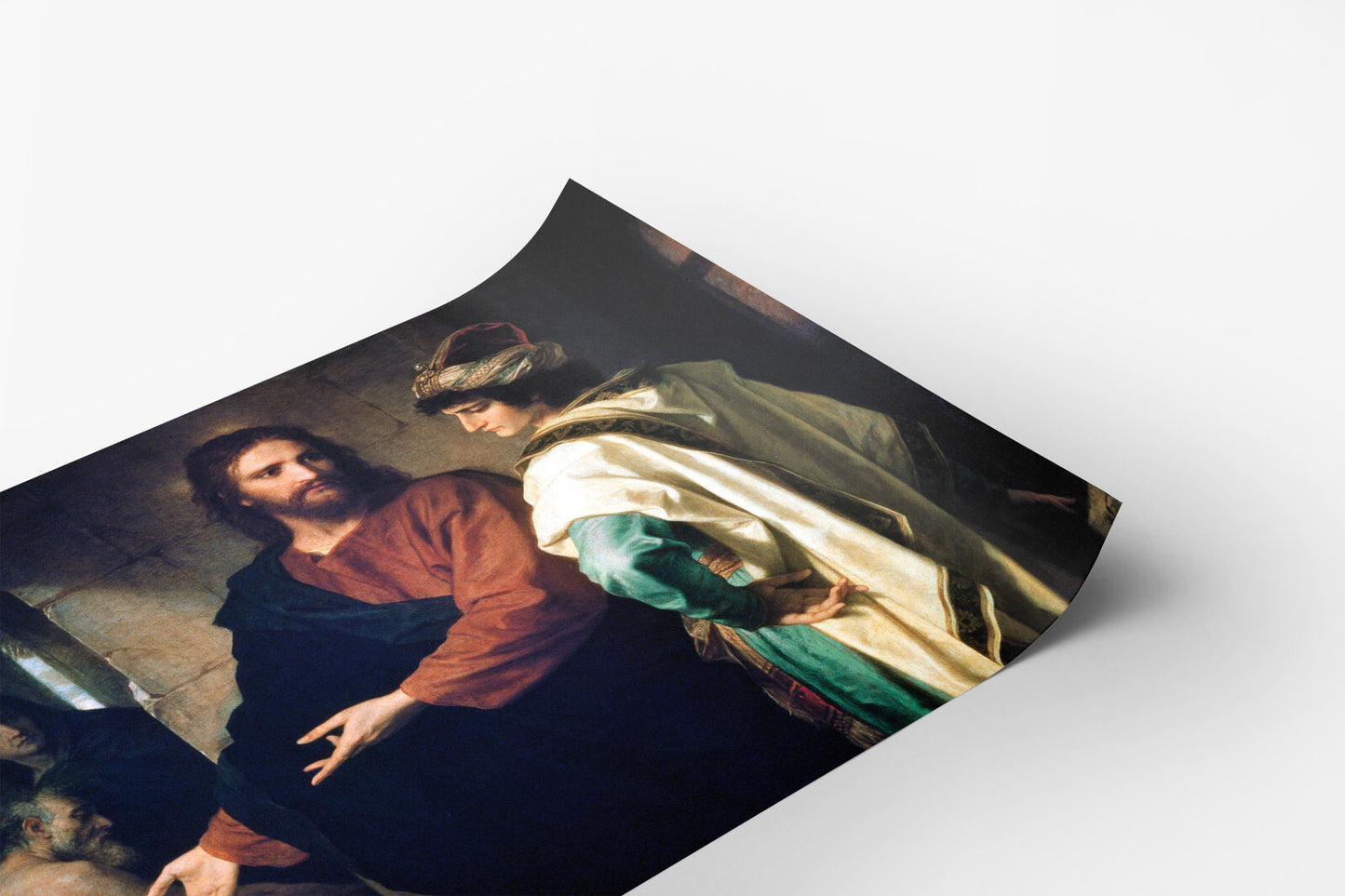 Christ and the Young Rich Ruler Heinrich Hofmann Jesus Christ Painting Poster Art Print