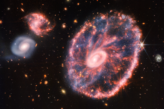 Cartwheel Galaxy James Webb Space Telescope JWST Space Photo Poster Art Print