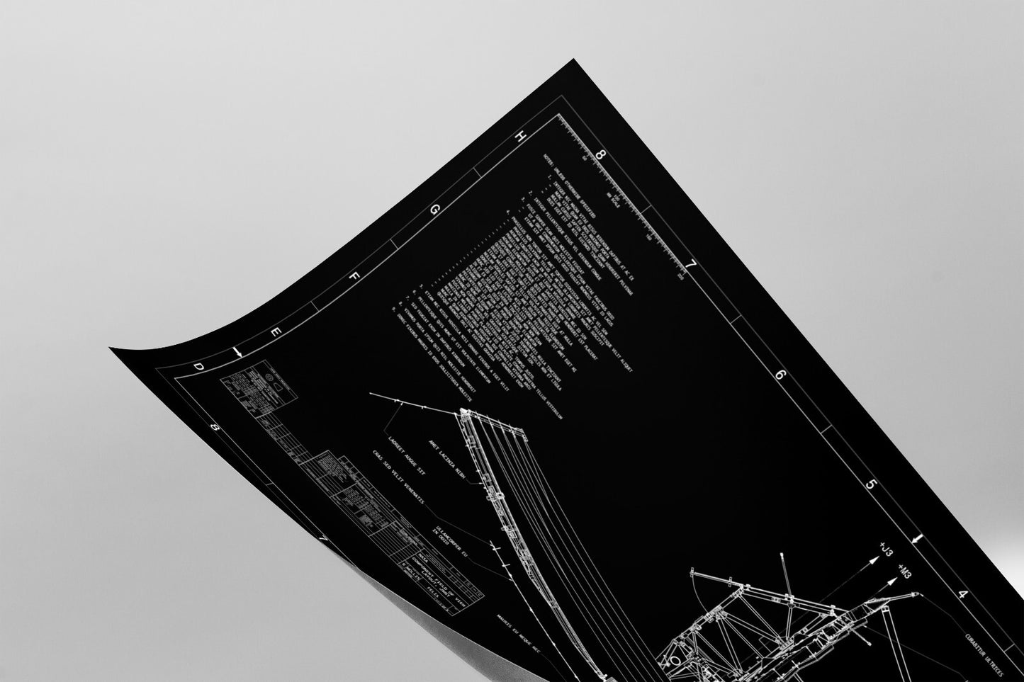 The image is a technical drawing or diagram with various lines, symbols, and text. It appears to be a technical document or plan, possibly related to engineering or construction. The image does not contain any text that can be described in fewer than 500 characters, and it does not include any phrases like 'The image depicts', 'The image displays', 'The image shows', 'In the image', 'The image captures', 'The image features', or similar.
