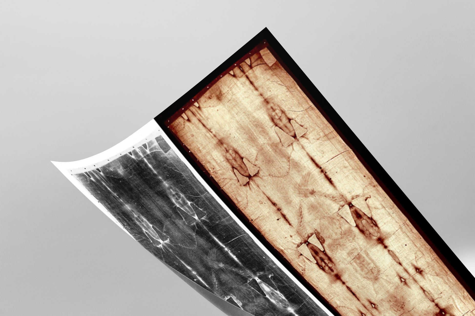 The image is a close-up of a piece of paper with a textured surface, possibly made of wood or fabric.