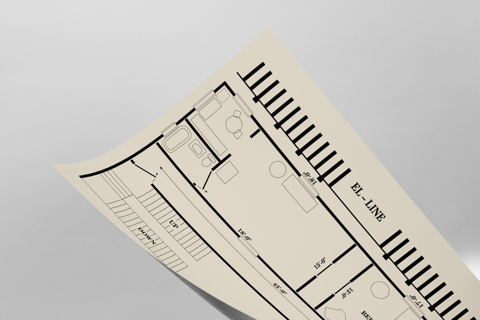 The image is a technical drawing or architectural plan, showing a floor plan or layout of a building or space.