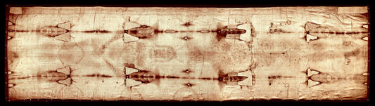 The image is a sepia-toned photograph of a textured fabric with a repeating pattern of shapes and lines.