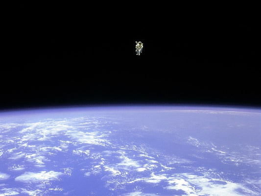 Astronaut Floating in Space Orbit Spacewalk Earth Photo Poster Art Print