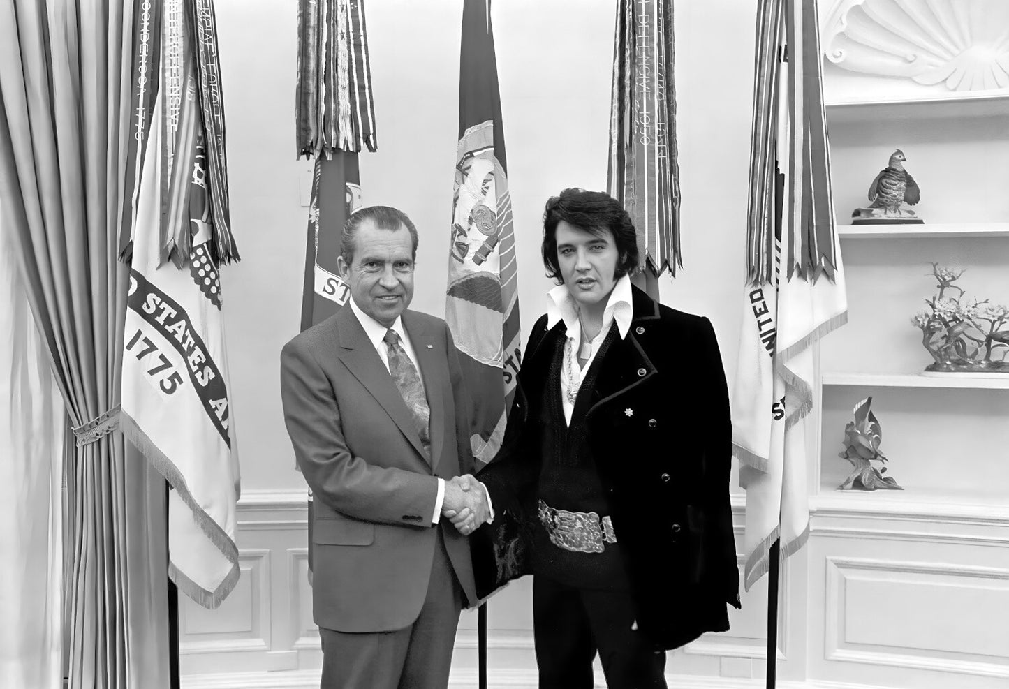 Richard Nixon Elvis Presley White House Handshake Photo Poster Art Print