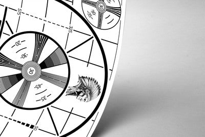 Indian Head Test Pattern Retro TV T.V. Television 1950s Remake Poster Art Print