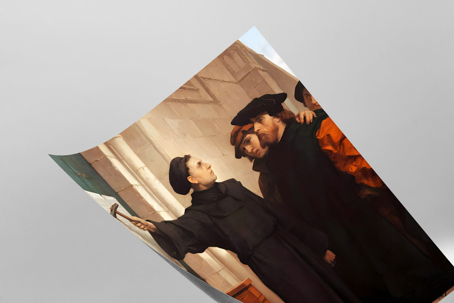 Martin Luther Hammers His 95 Theses to the Door Ferdinand Pauwels 1872 Painting Poster Art Print