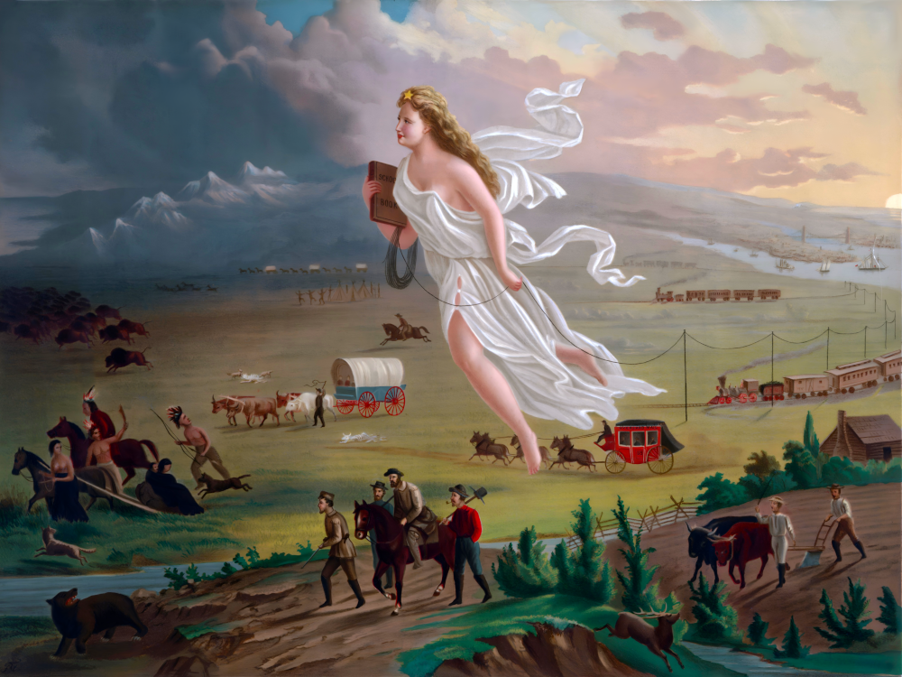 American Progress John Gast 1872 Manifest Destiny West Expansion Painting Art Print