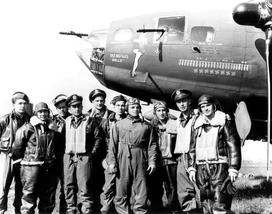 Memphis Belle Crew B-17 Flying Fortress Nose Art Bomber Photo Poster Art Print