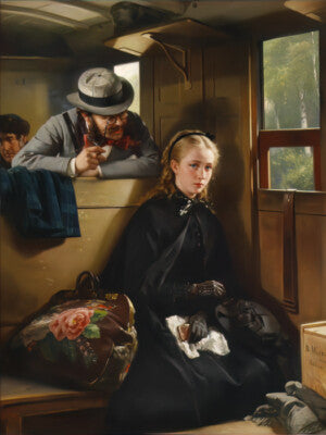 The Irritating Gentleman Der lästige Kavalier Berthold Woltze 1874 Painting Print