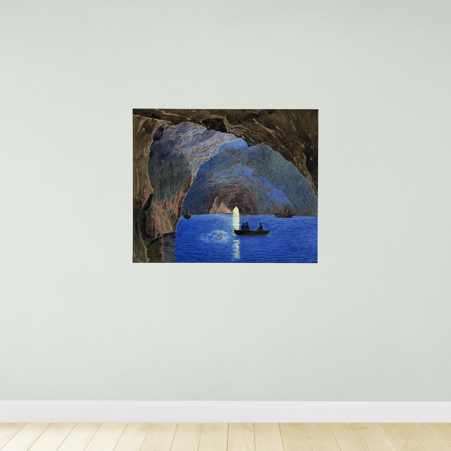 The Blue Grotto on The Island of Capri Jakob Alt 1835 Painting Poster Art Print