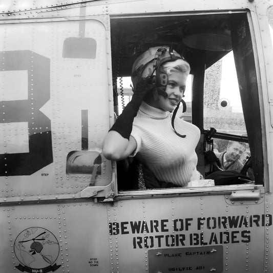 Jayne Mansfield Leaves for Rotterdam by Helicopter Actress Photo Poster Art Print