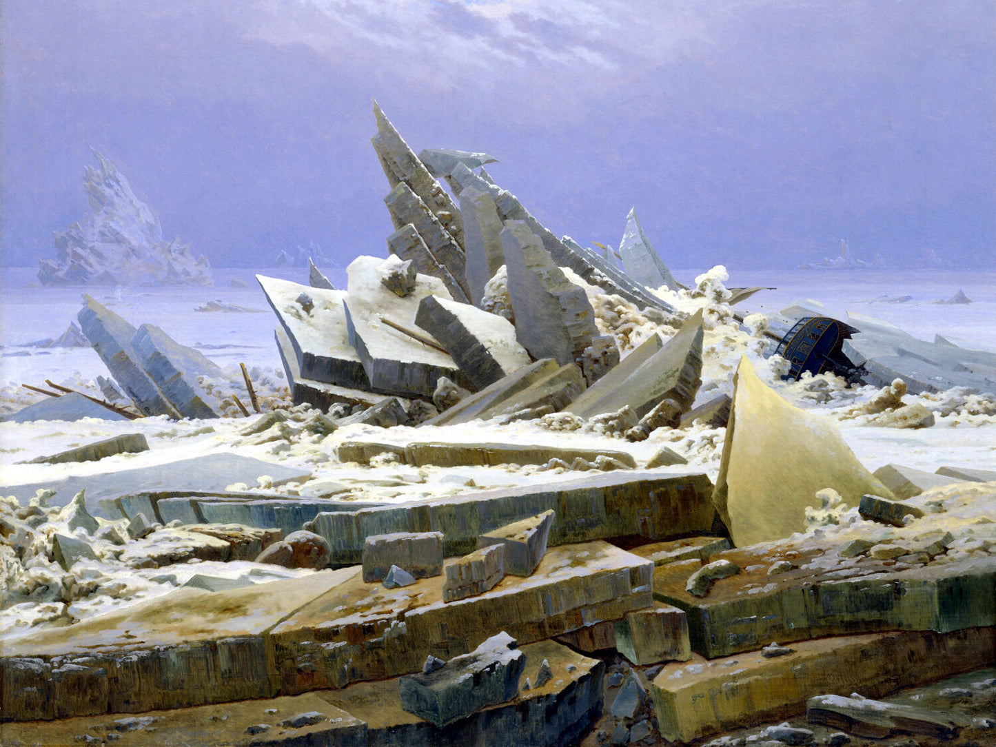 The Sea of Ice The Wreck of Hope Caspar David Friedrich 1823 Painting Art Print