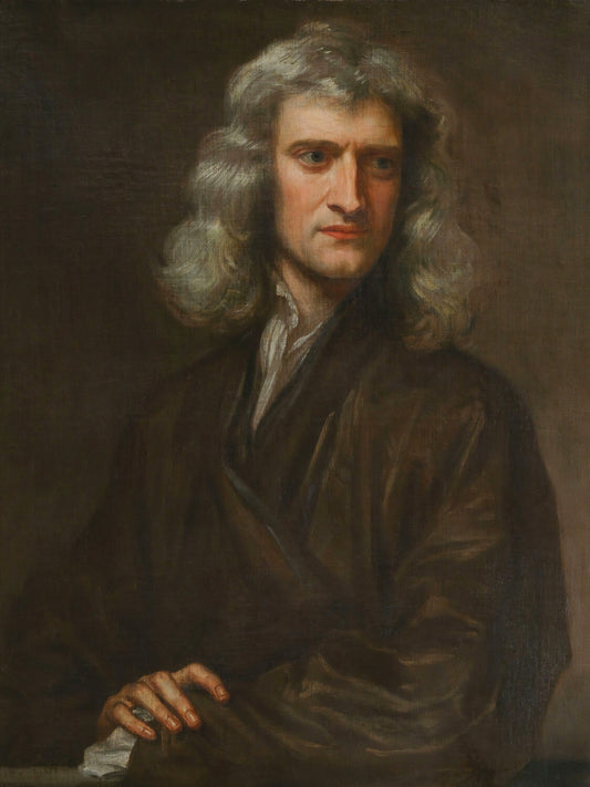 Portrait of Sir Isaac Newton by Godfrey Kneller 1689 Painting Poster Art Print